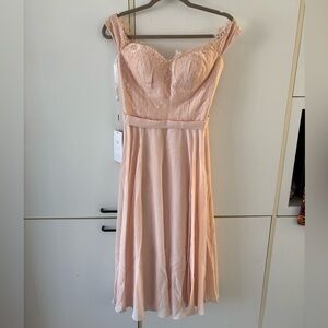 NWT JJs House US4 Dress Prom Bridesmaid Fairy Lace Coquette Soft Pink Beaded